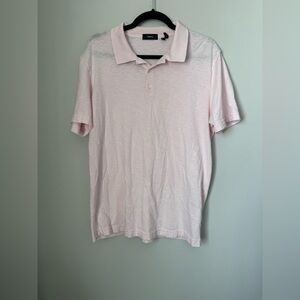 Theory Soft Pink Polo Shirt